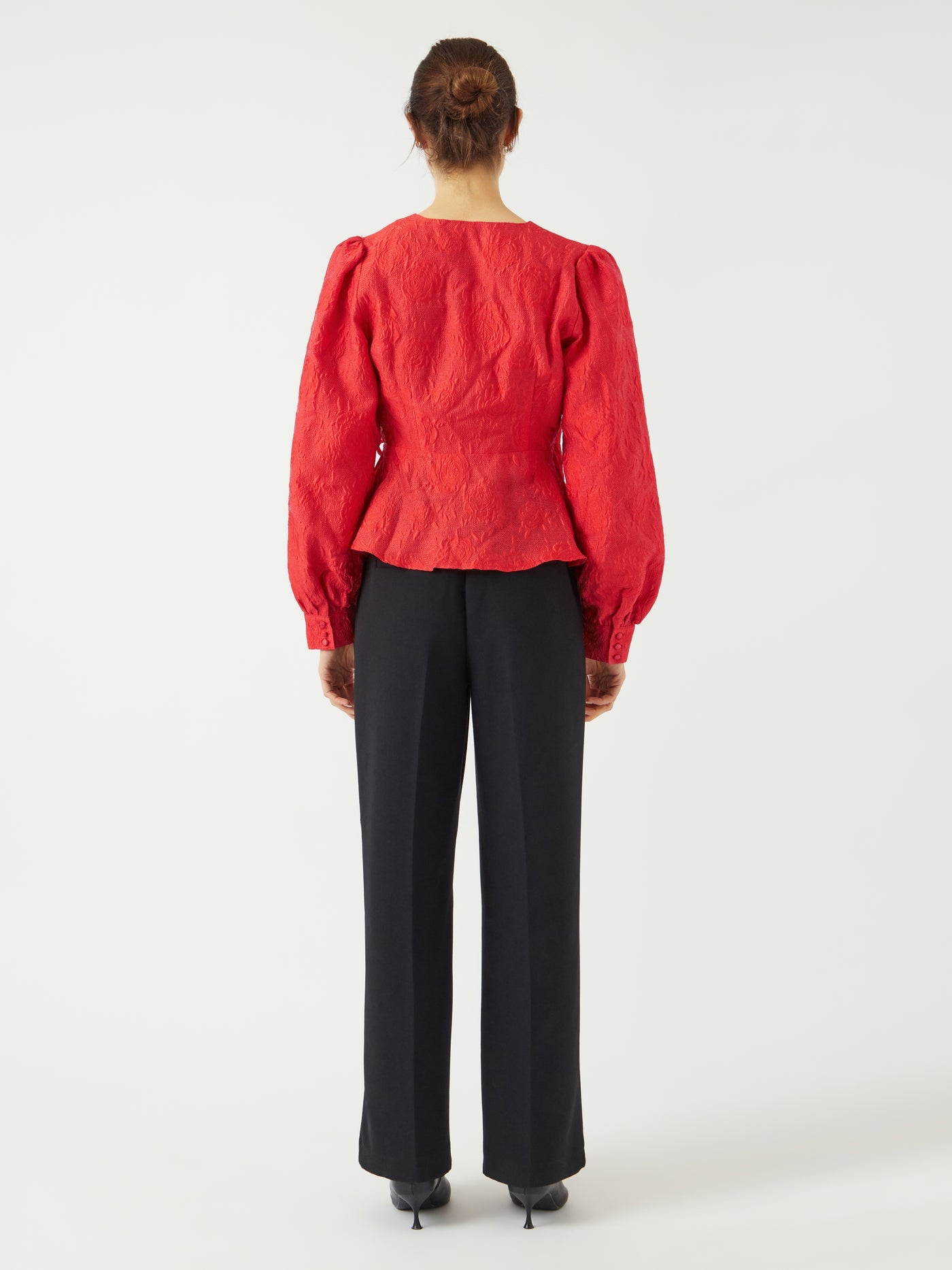 Y.A.S Jorin Long Sleeve Wrap Top, Red
