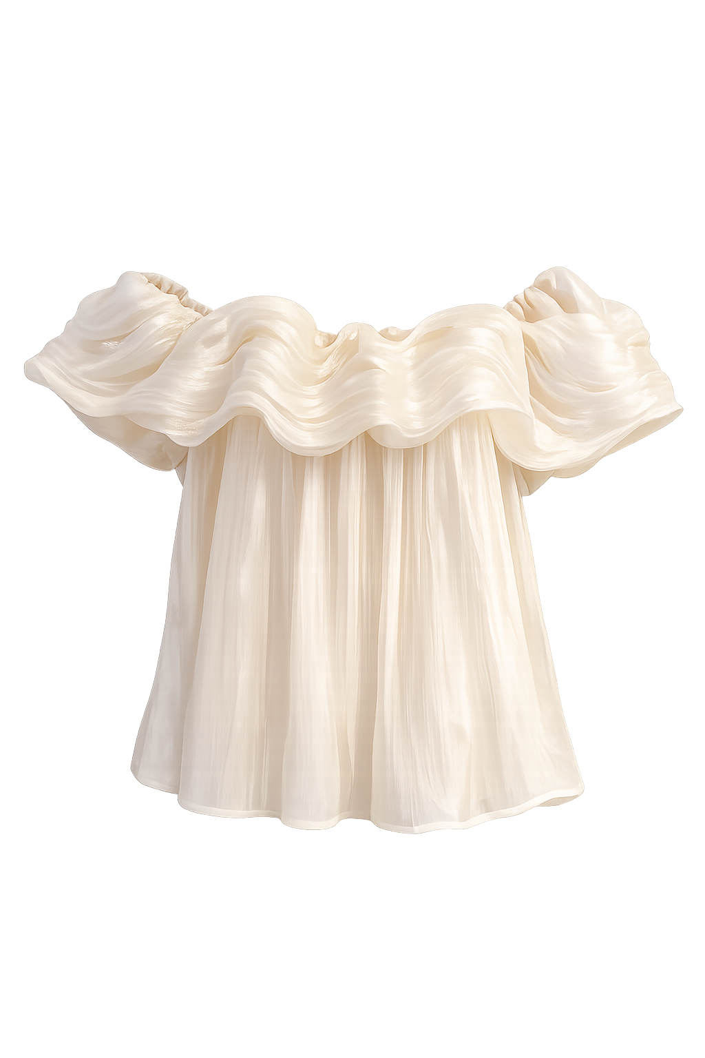 Tina cloud sleeve strapless top