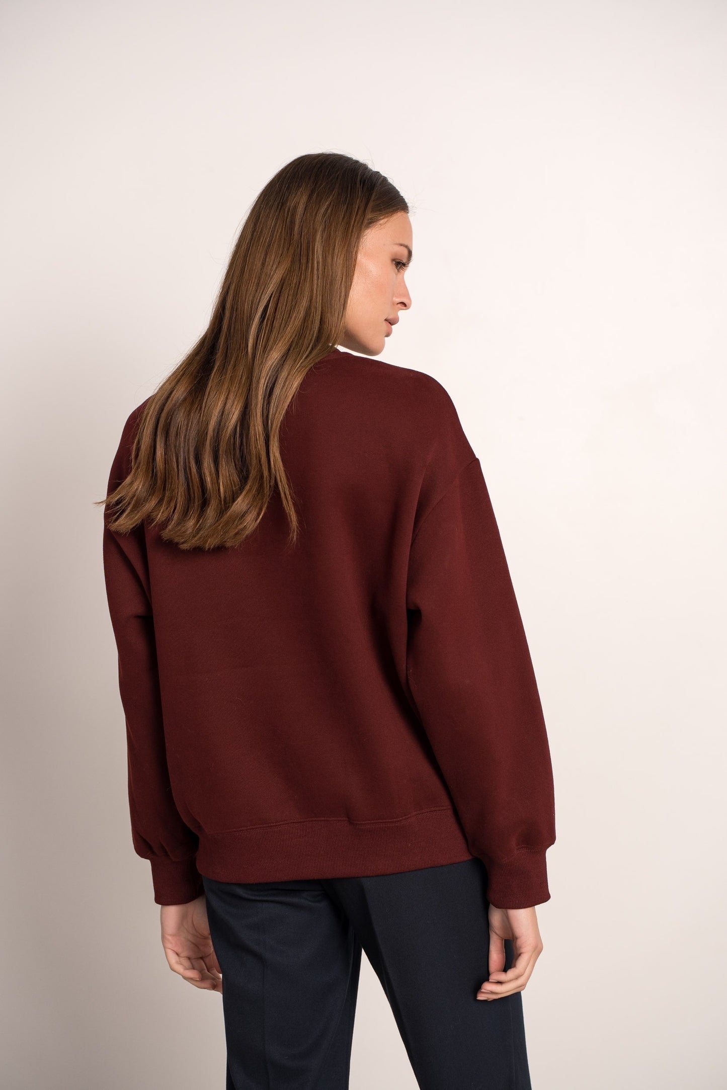 Tammy embellished burgundy sweatshirt