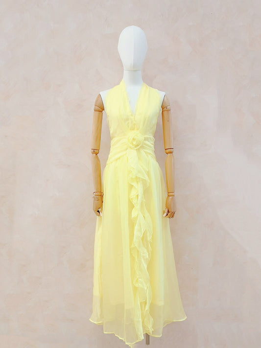 Olivia yellow flower dress