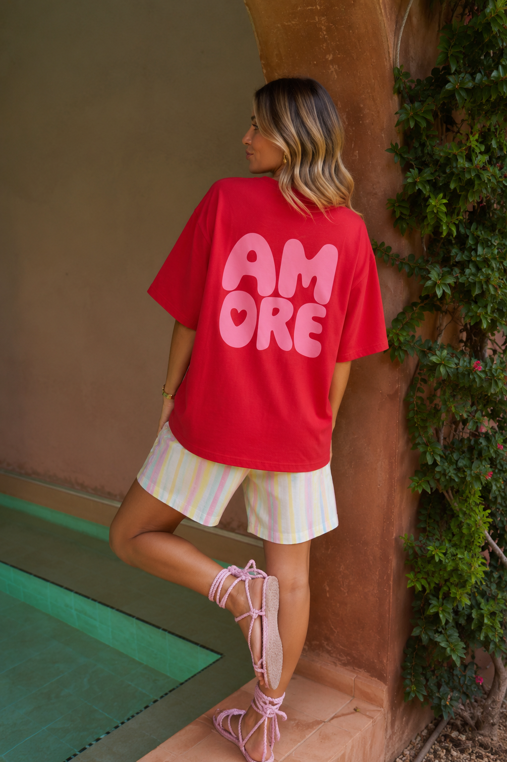 Amore red & pink tshirt