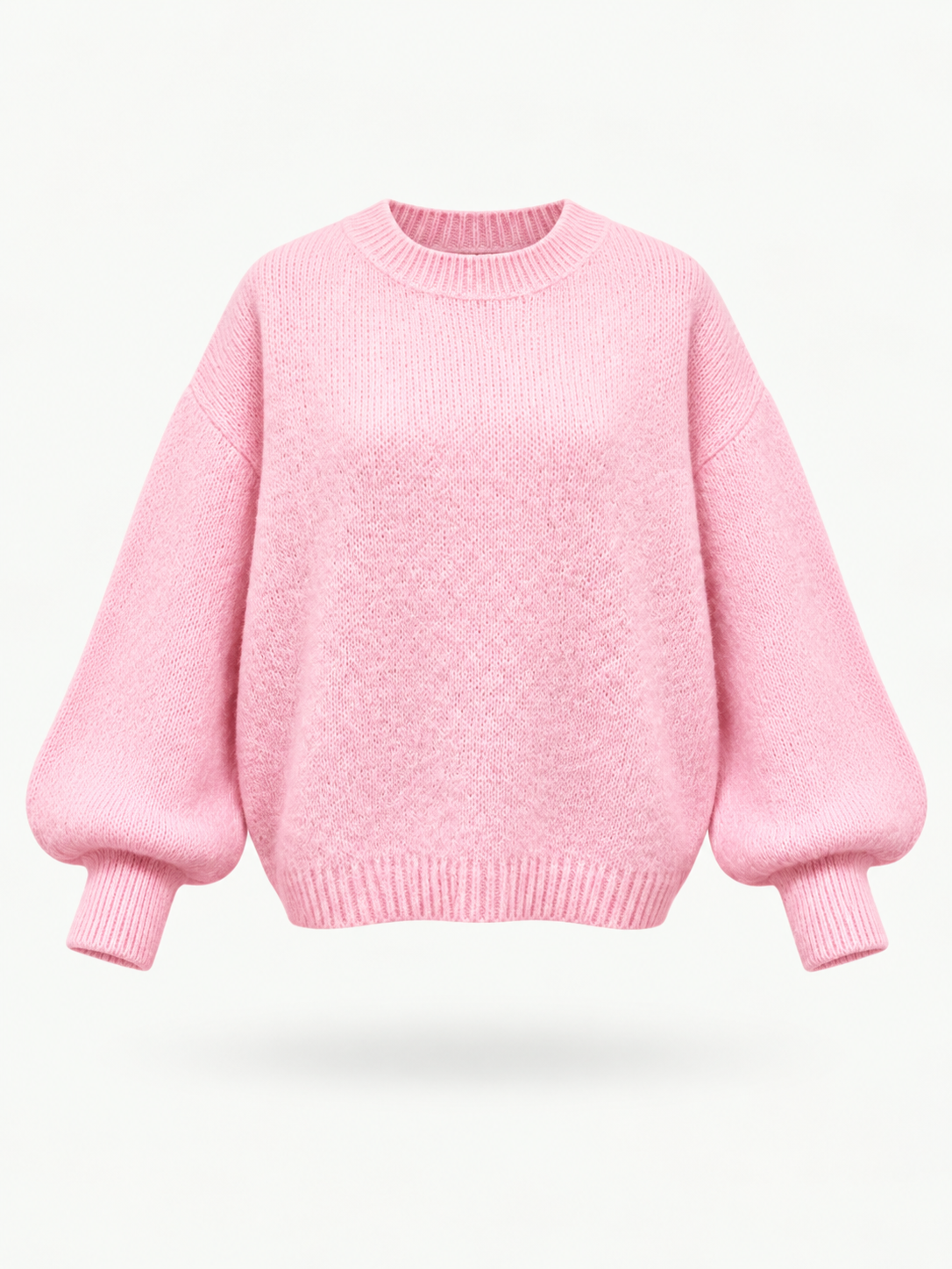 Ava baby pink 20% mohair balloon sleeve jumper