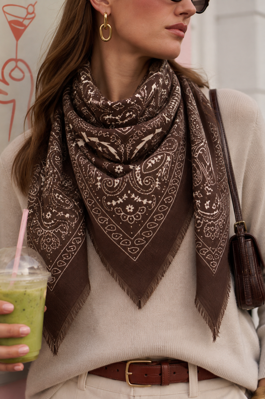 Chocolate brown scarf
