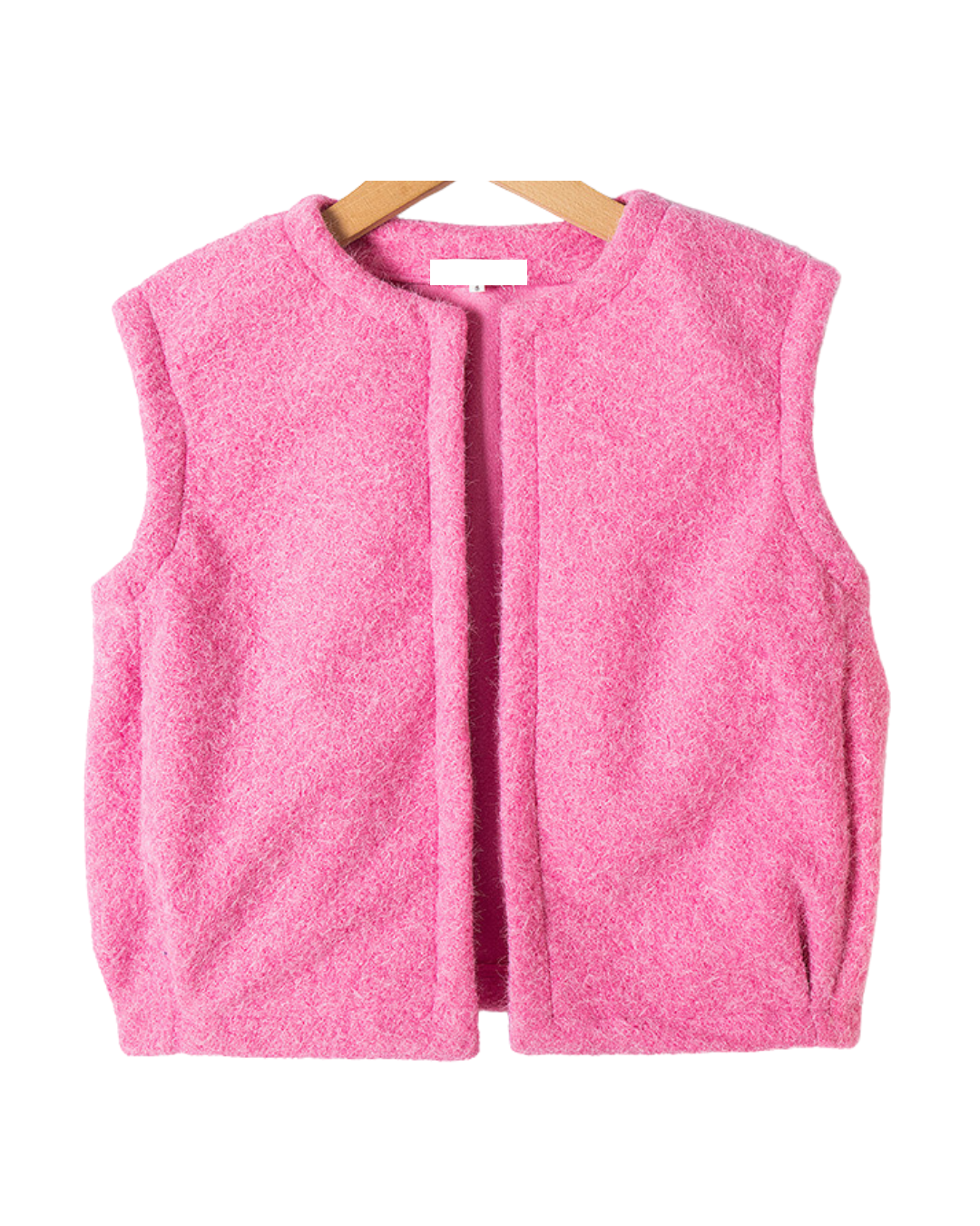 Tara Boucle pink gilet