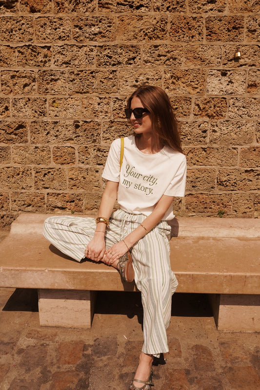 Nora striped casual trousers