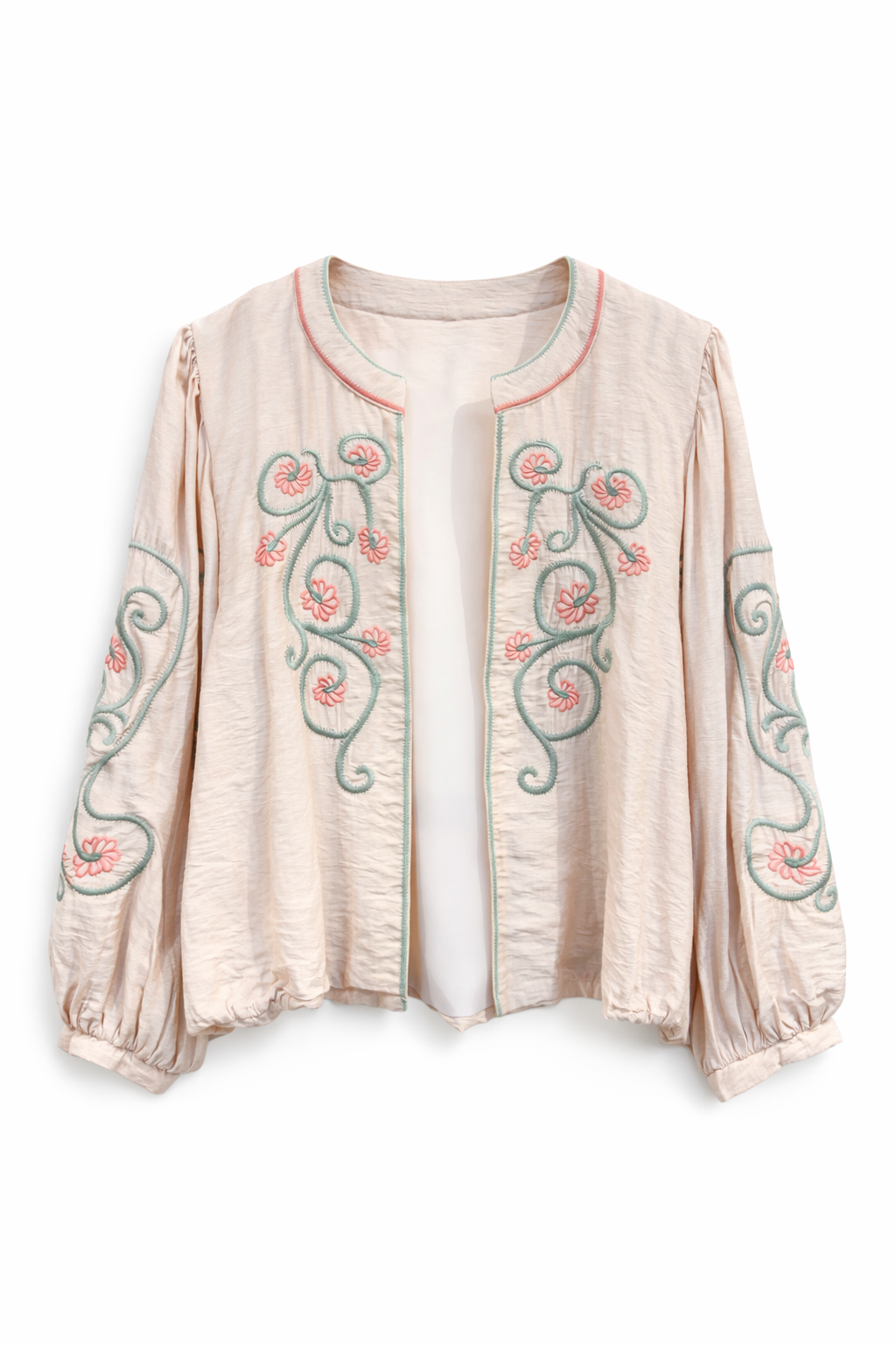 Ottilie beige floral boho jacket