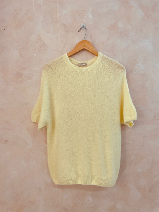 Ava lemon soft knit short sleeve jumper