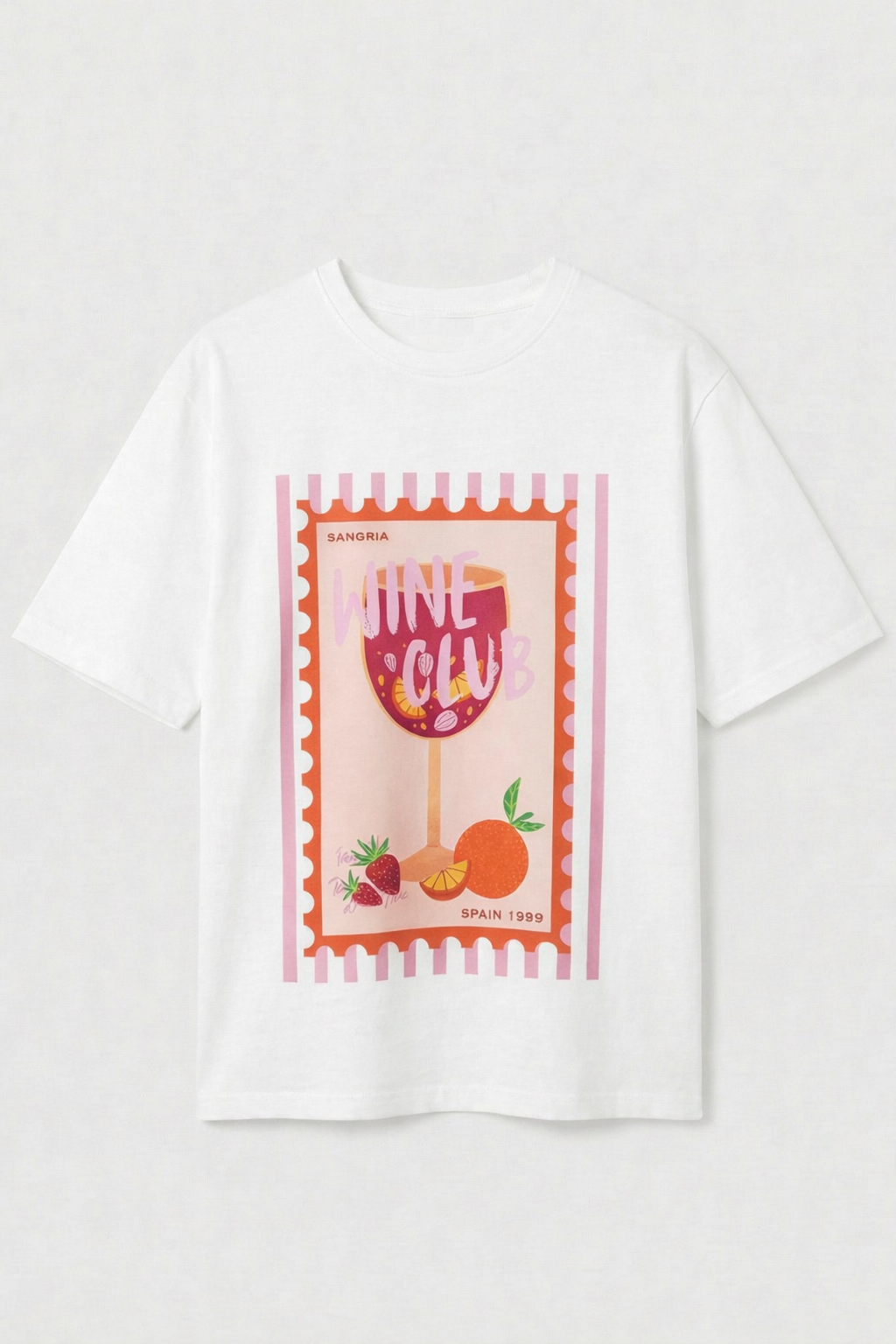 Wine club cotton white Tshirt