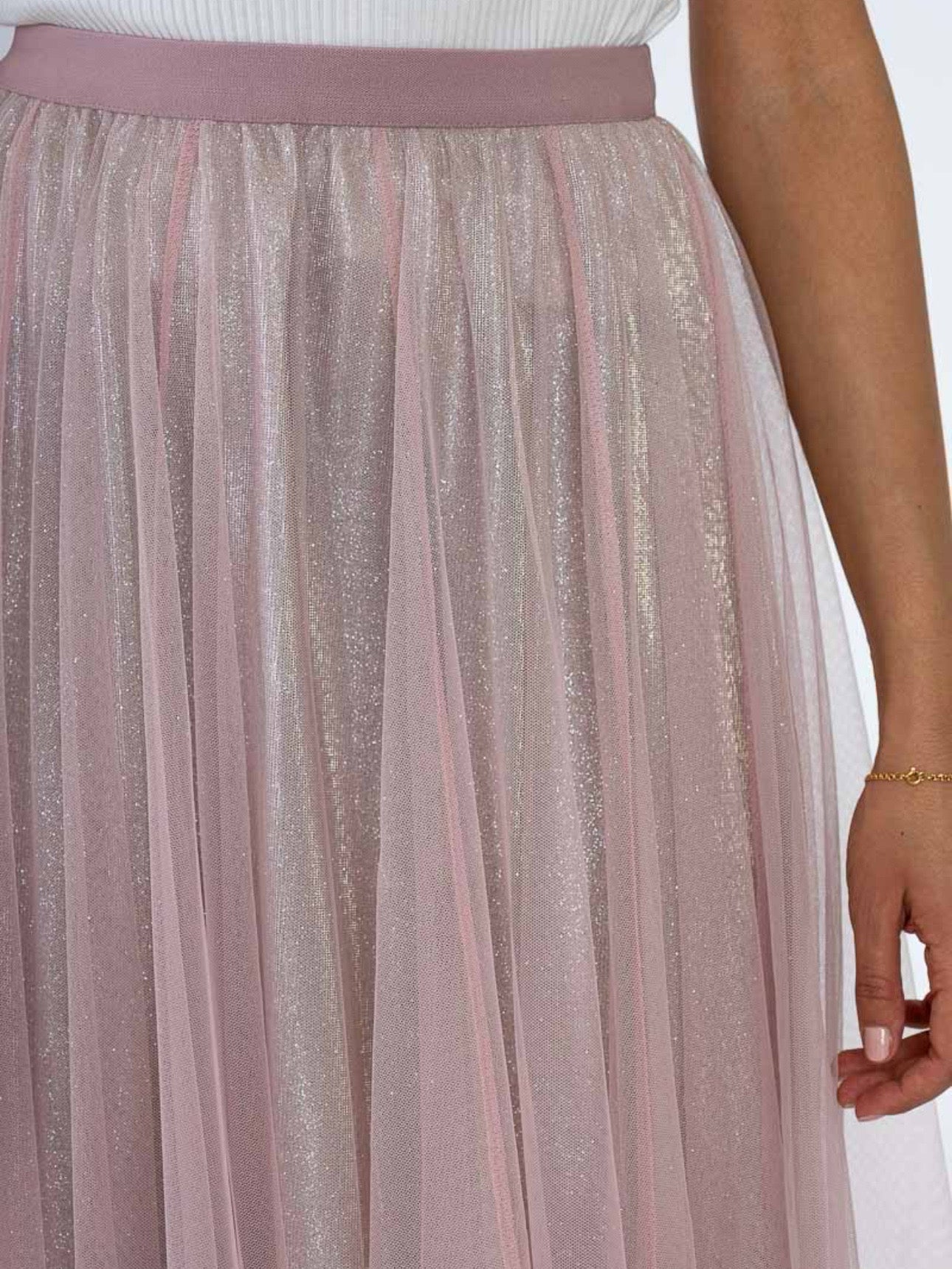 Luna pink glitter tulle skirt