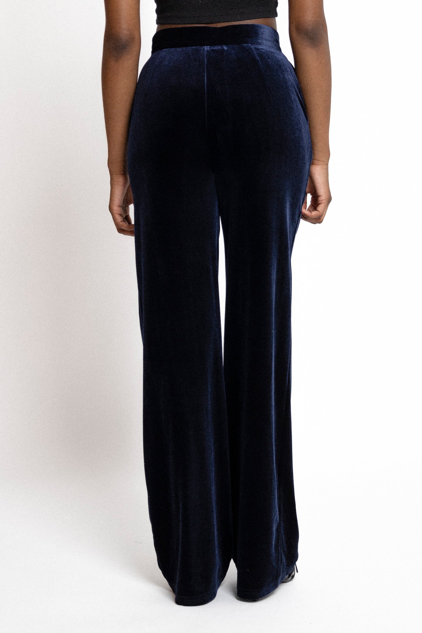 Penny navy blue velvet trousers
