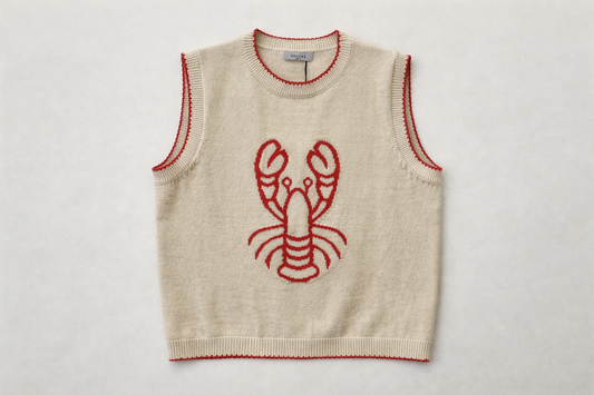 Lobster 🦞 print knit gilet