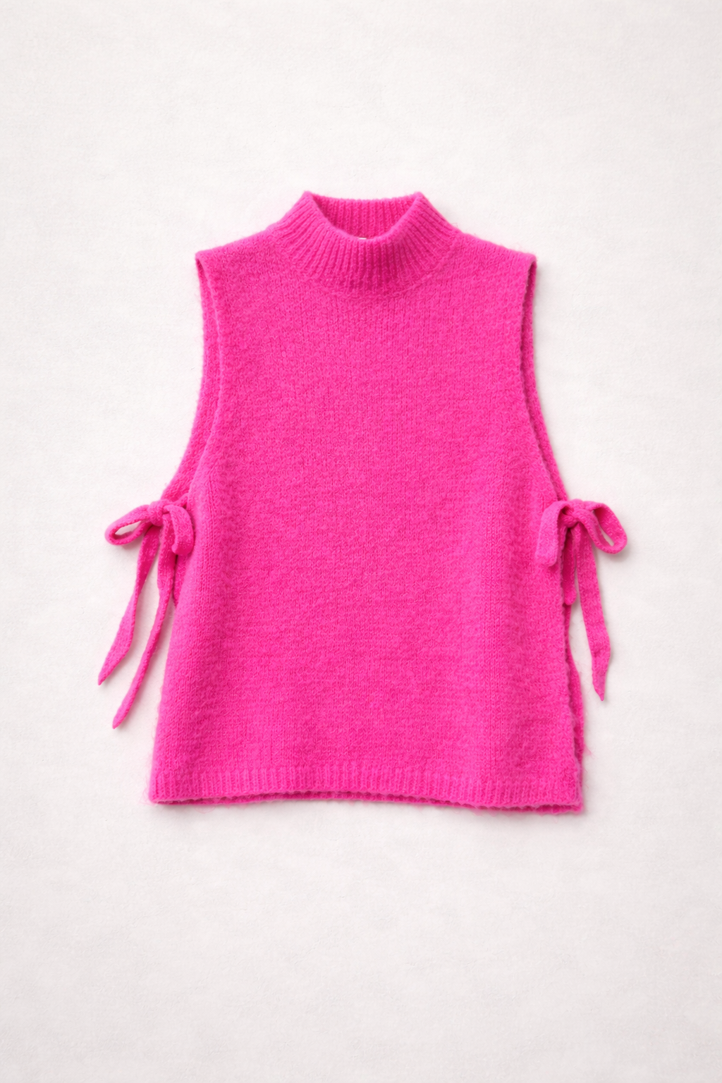 Josie alpaca sleeveless neon pink gilet