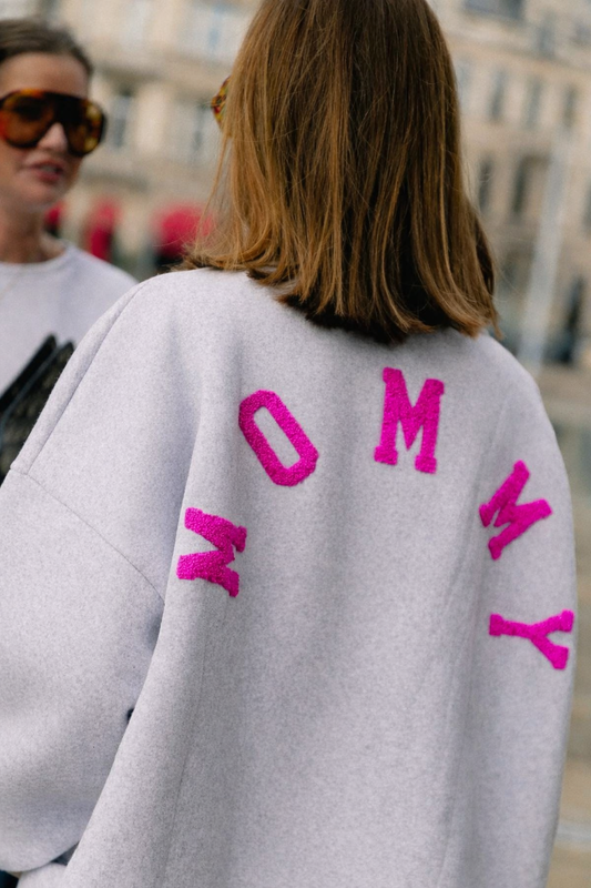 Mommy hot pink grey sweatshirt