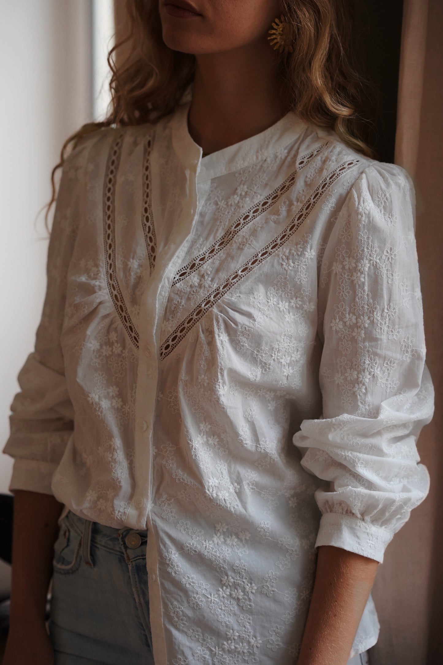 Maria cotton embroidered blouse