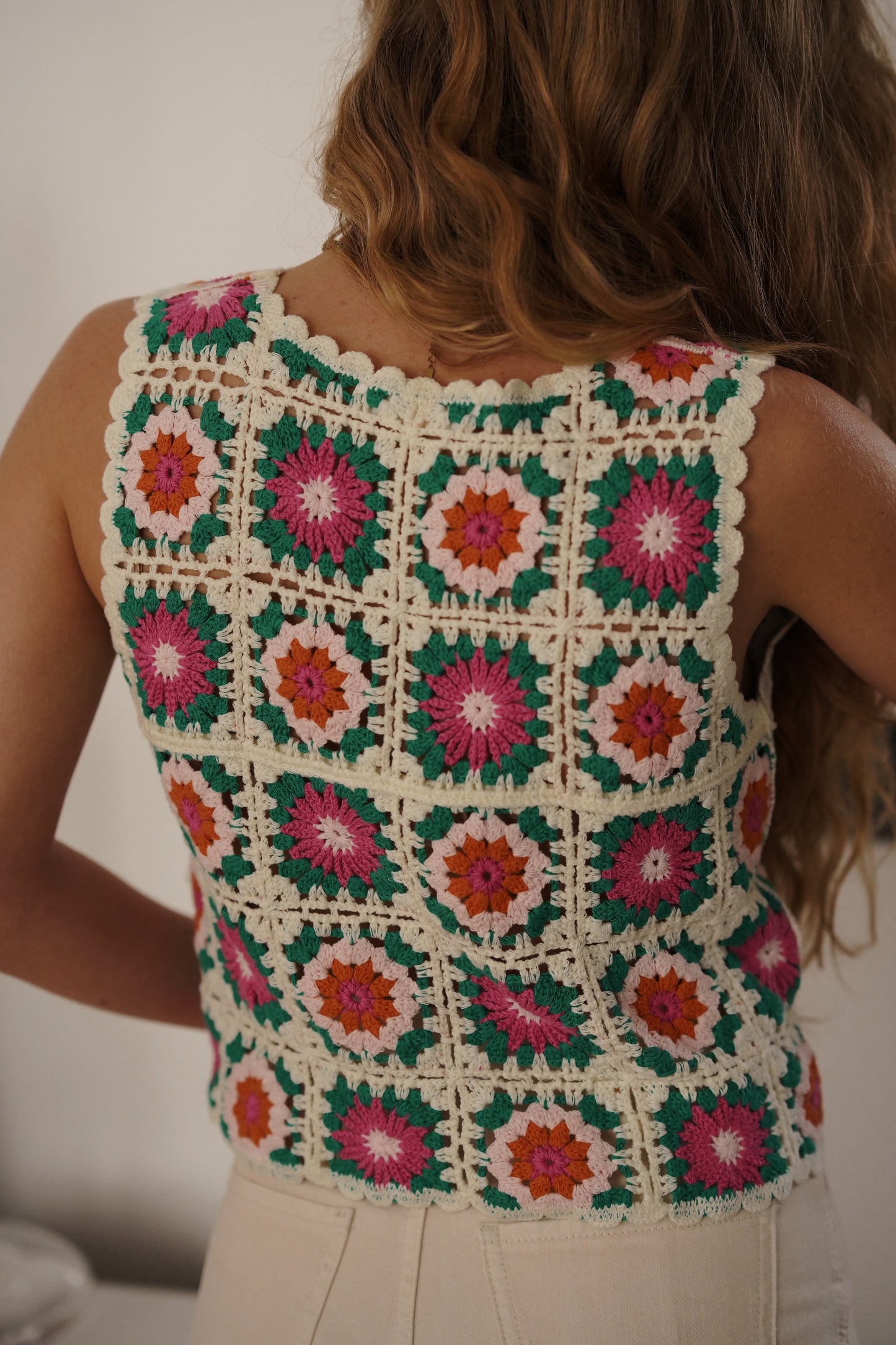 Amara crochet sleeveless top