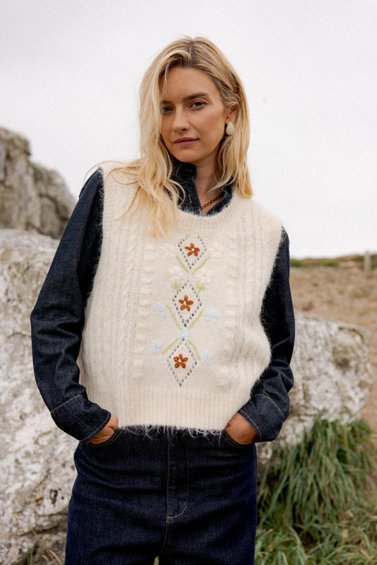 Saoirse sleeveless fluffy knit