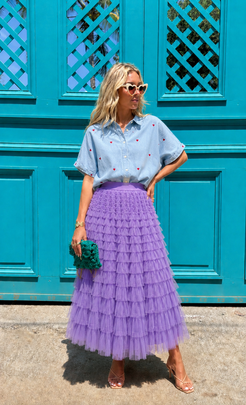 Noa purple tulle skirt