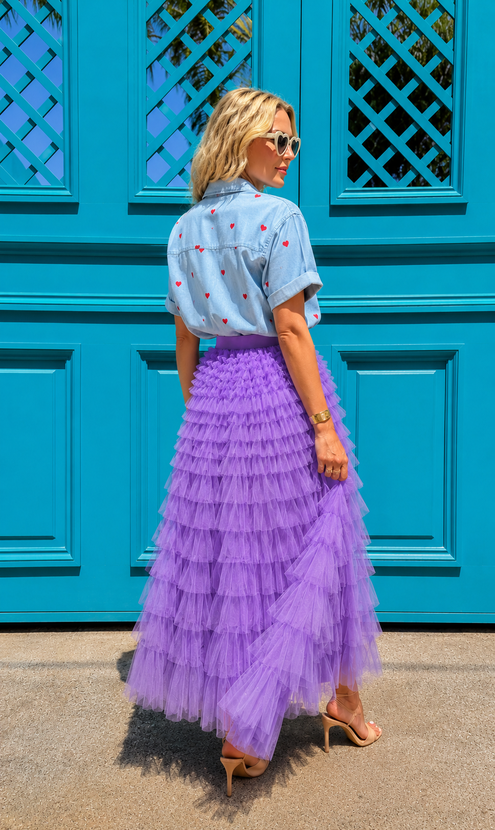 Noa purple tulle skirt