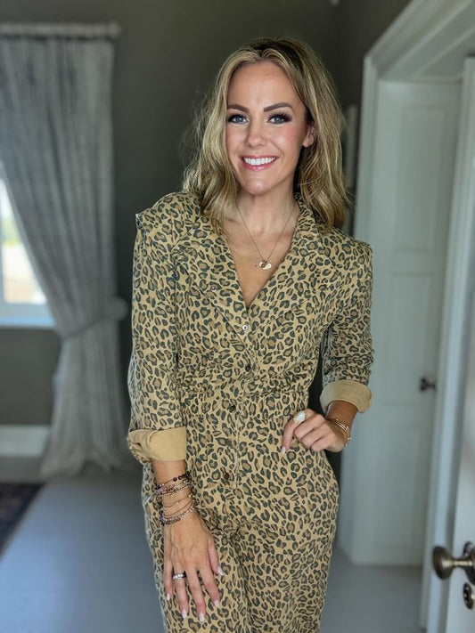 Zoë faded leopard jumpsuit