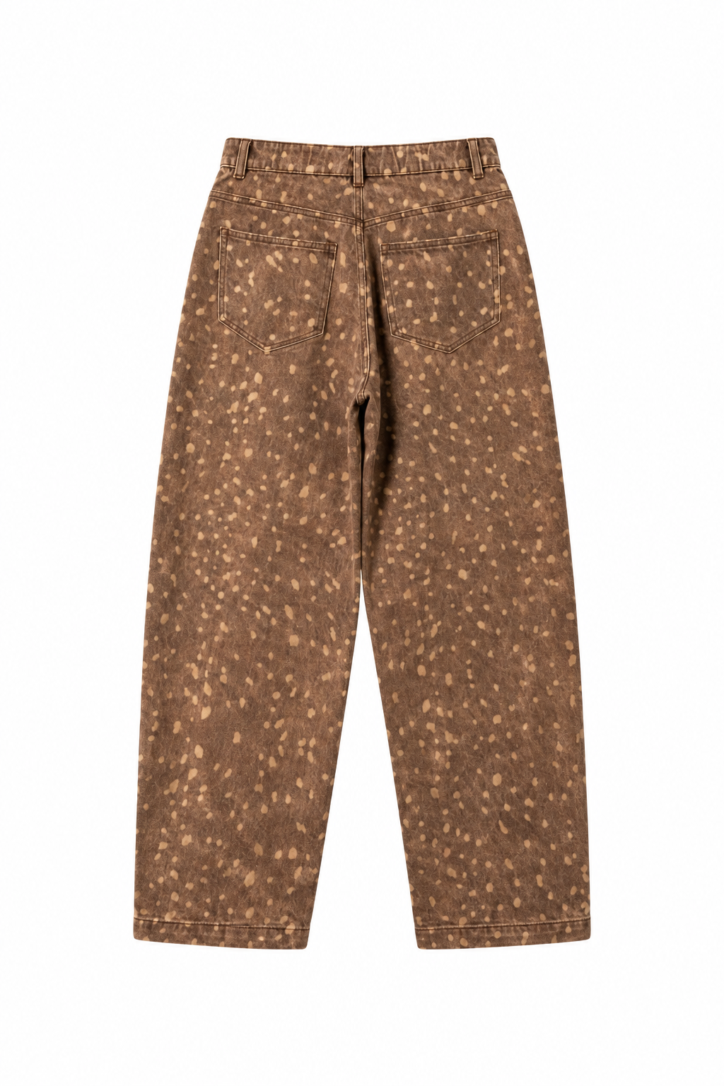 Odette Bambi deer print barrel leg jeans