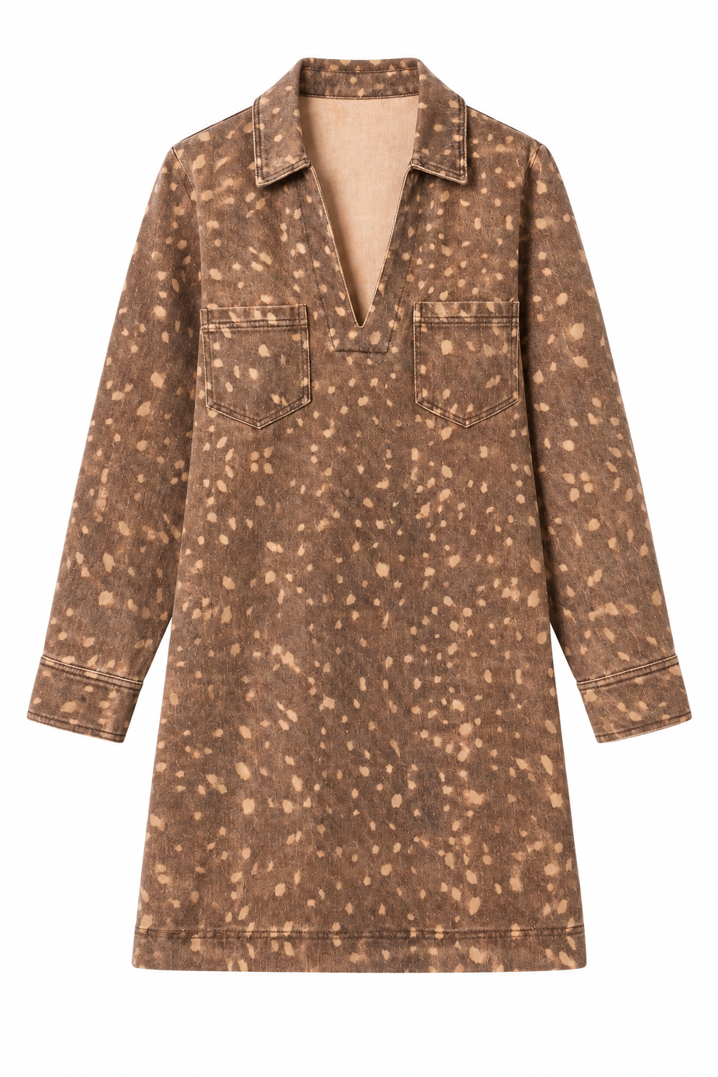 Lucille Bambi deer print denim dress