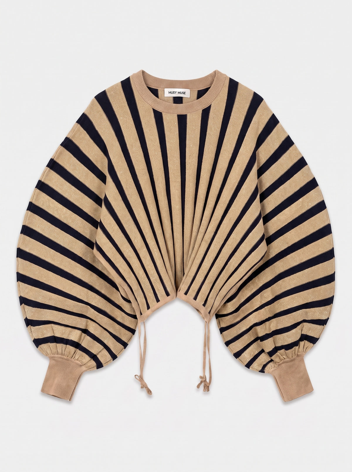 Louise stripe glitter batwing jumper