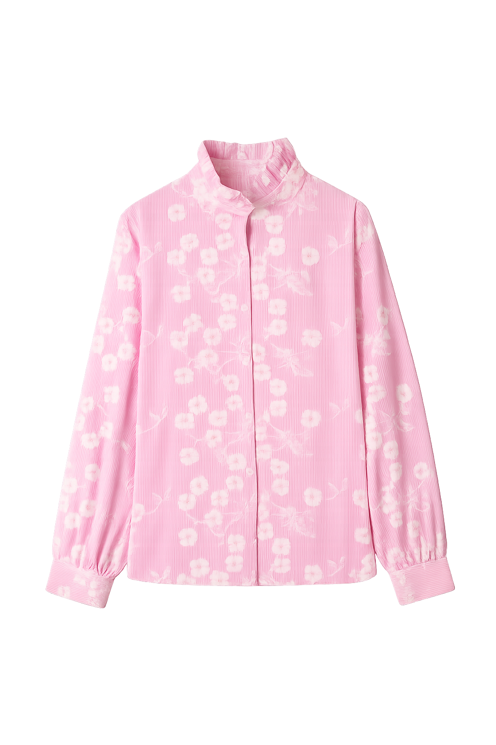 Millie pink striped embroidered blouse