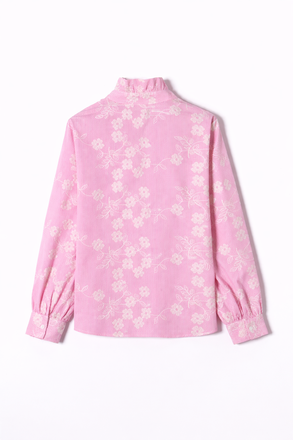 Millie pink striped embroidered blouse