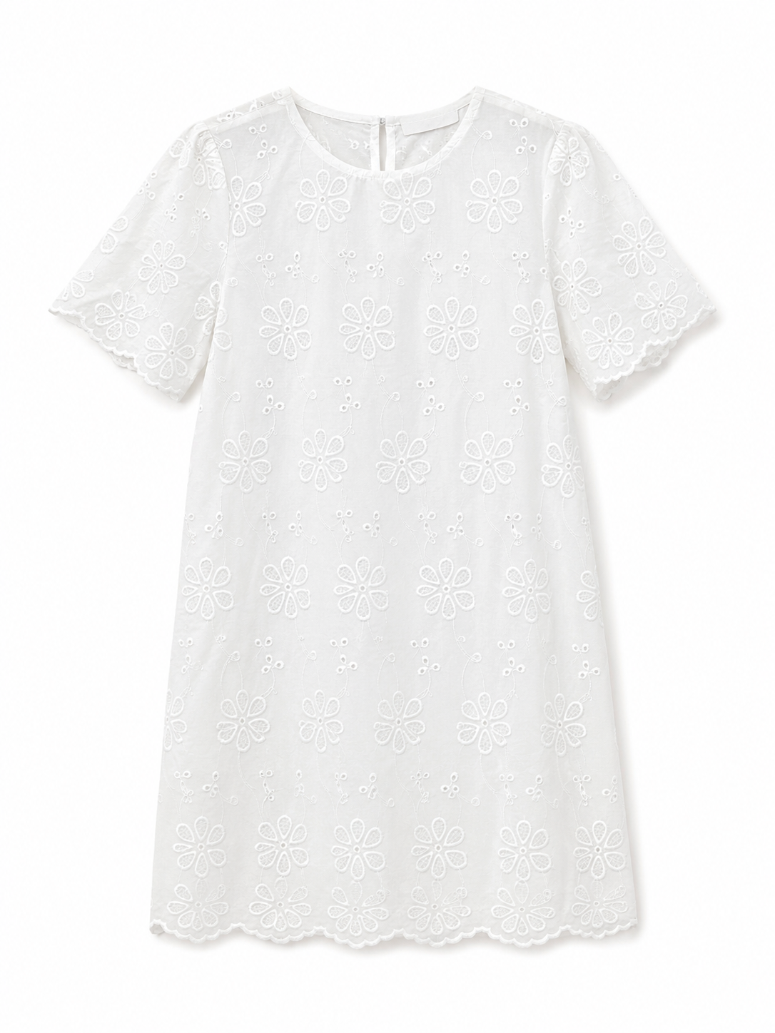 Vicky white embroidered lace sun dress