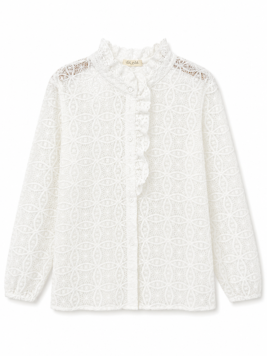 Sofia white floral embroidered blouse