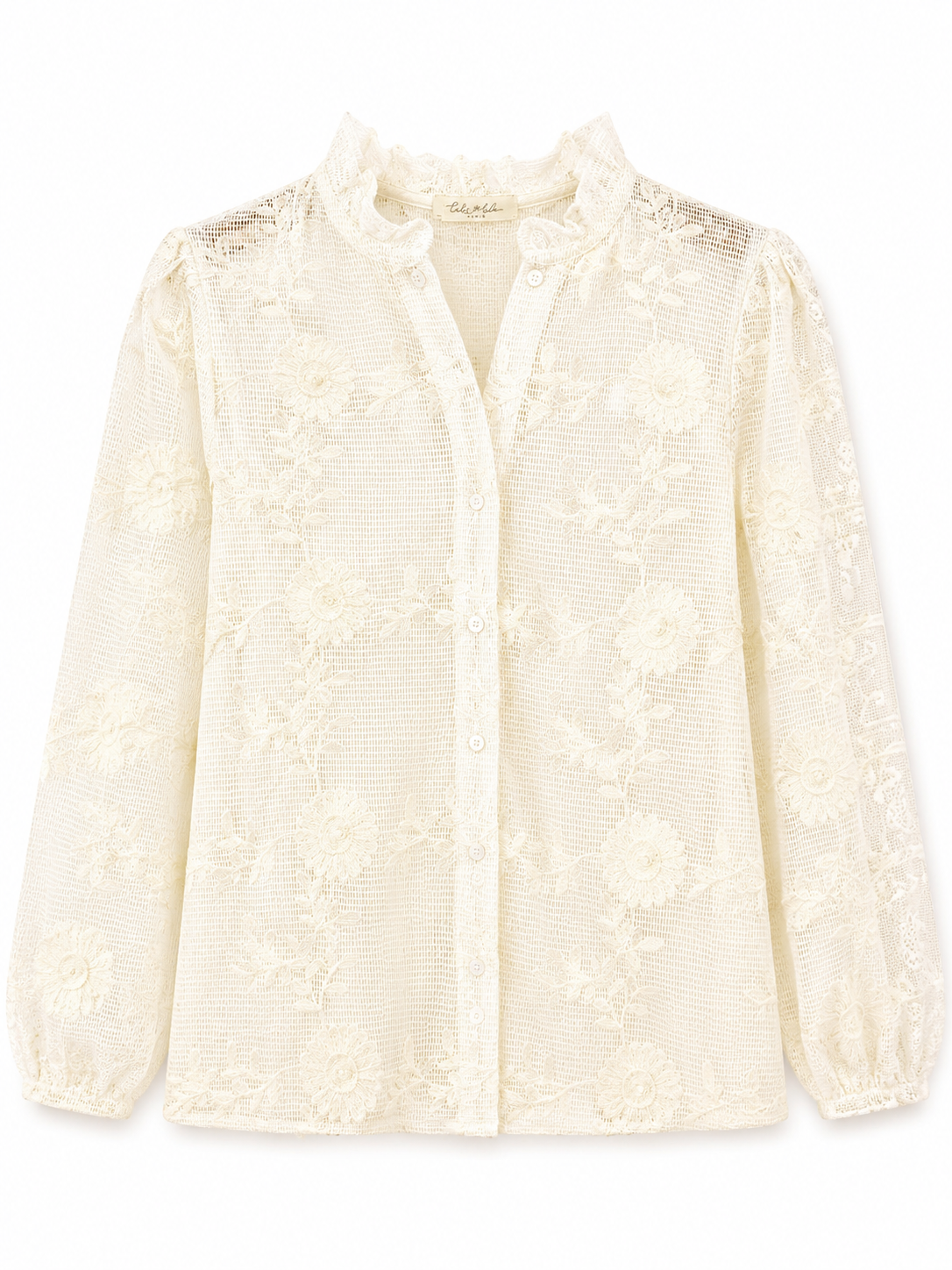 Tess cream lace shirt