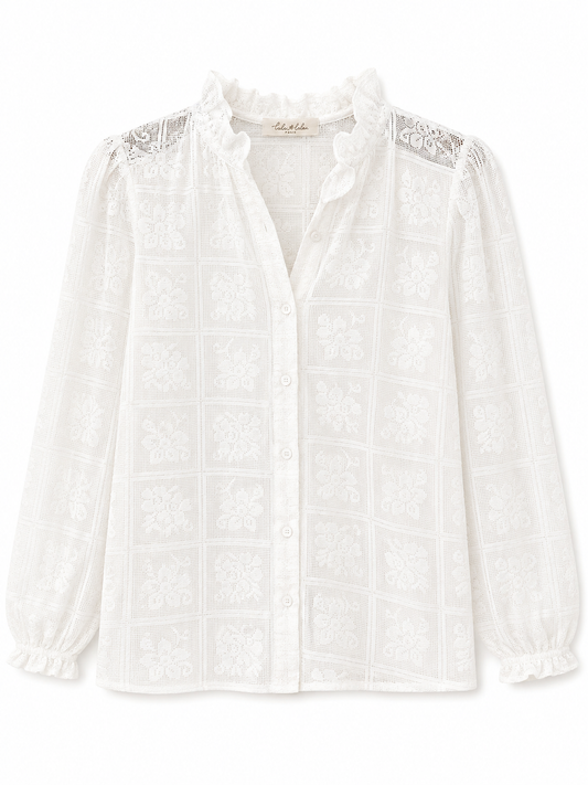 Majorie white lace shirt