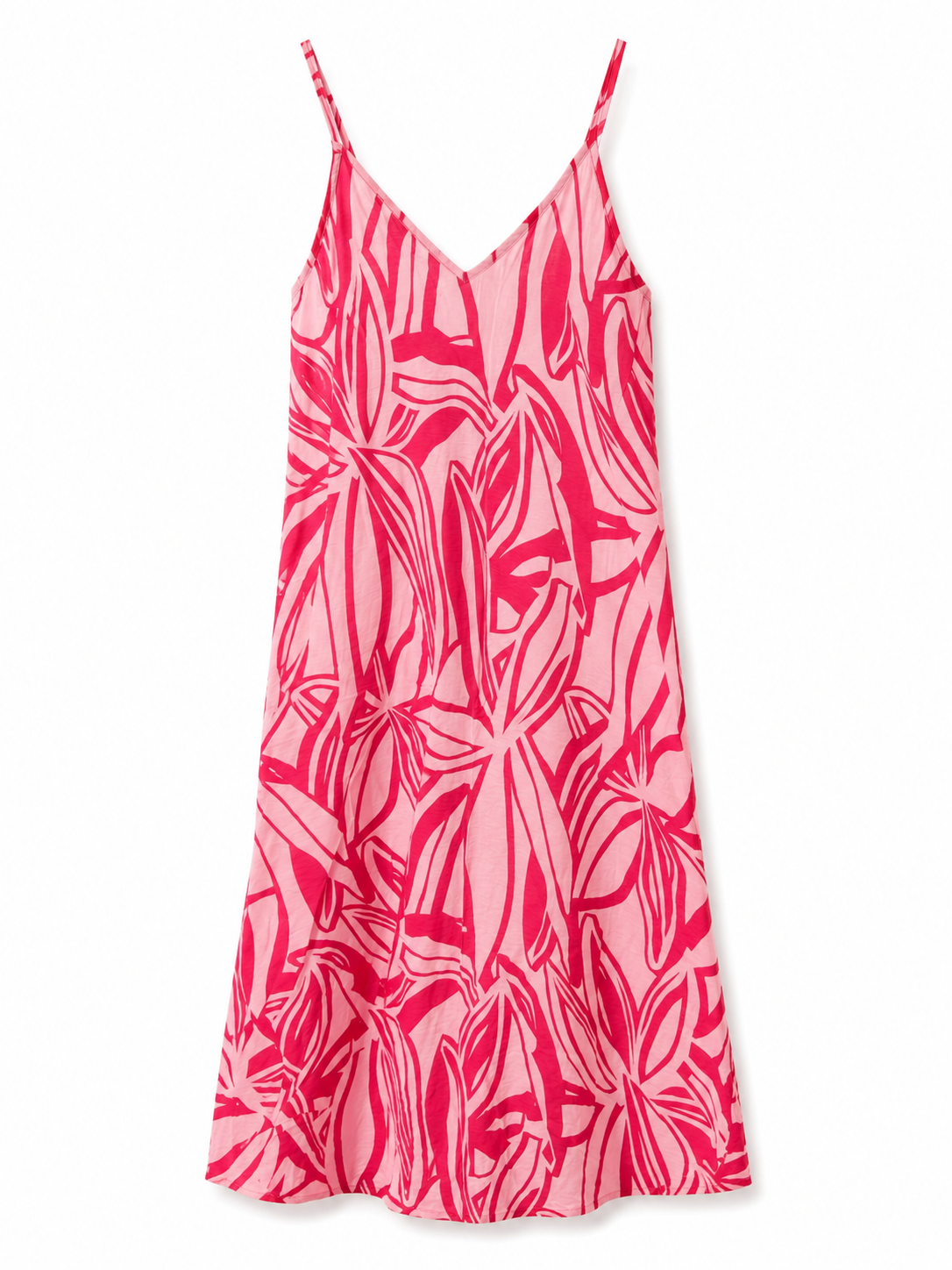 Kelly pink abstract sun dress