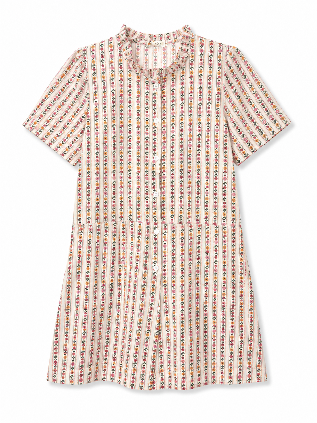 Iris floral cotton romper