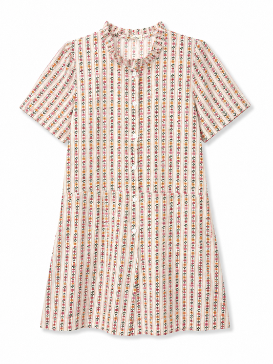 Iris floral cotton romper
