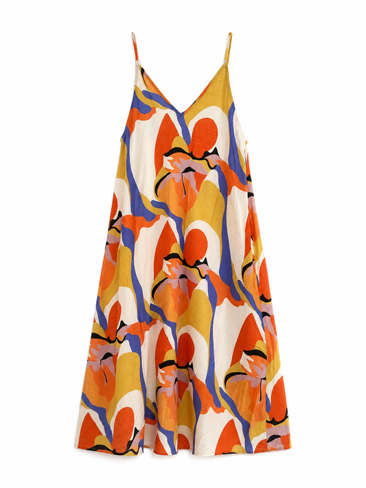 Mandy abstract flowy dress