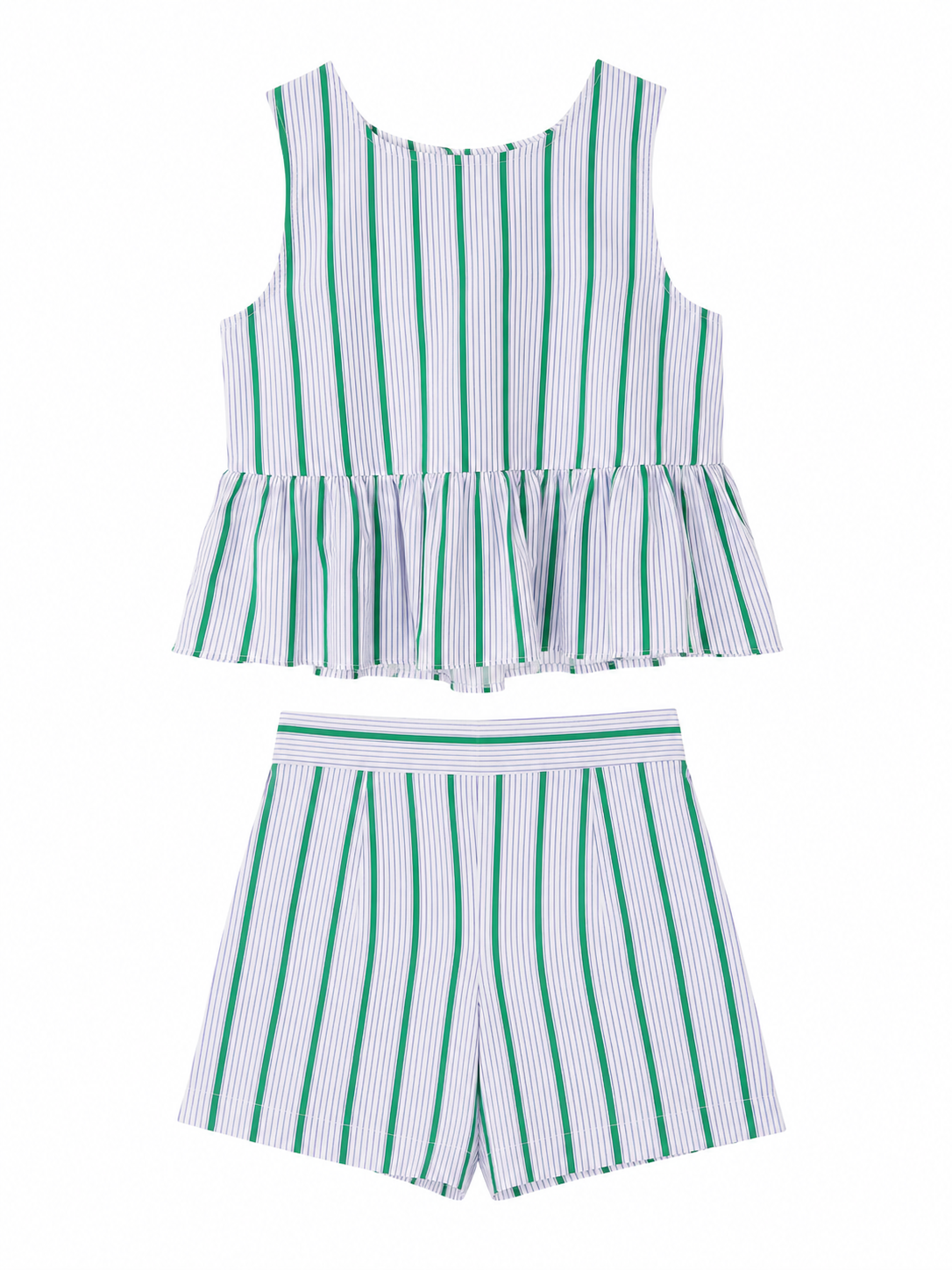 Edith Green and blue stripe co-ord