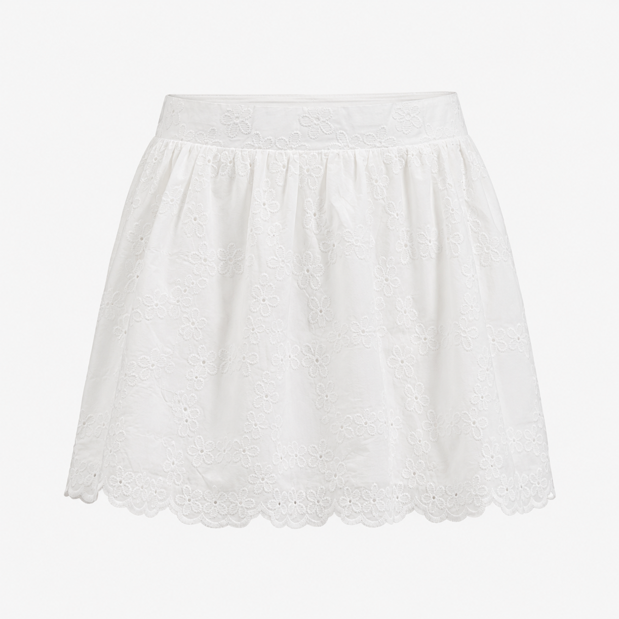 Lorna white lace short skirt