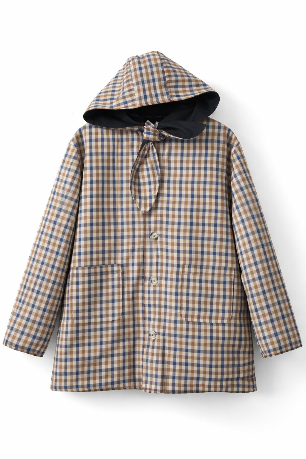 Anne mid length reversible check trench