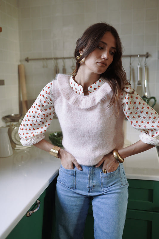 Ava pink sleeveless knit