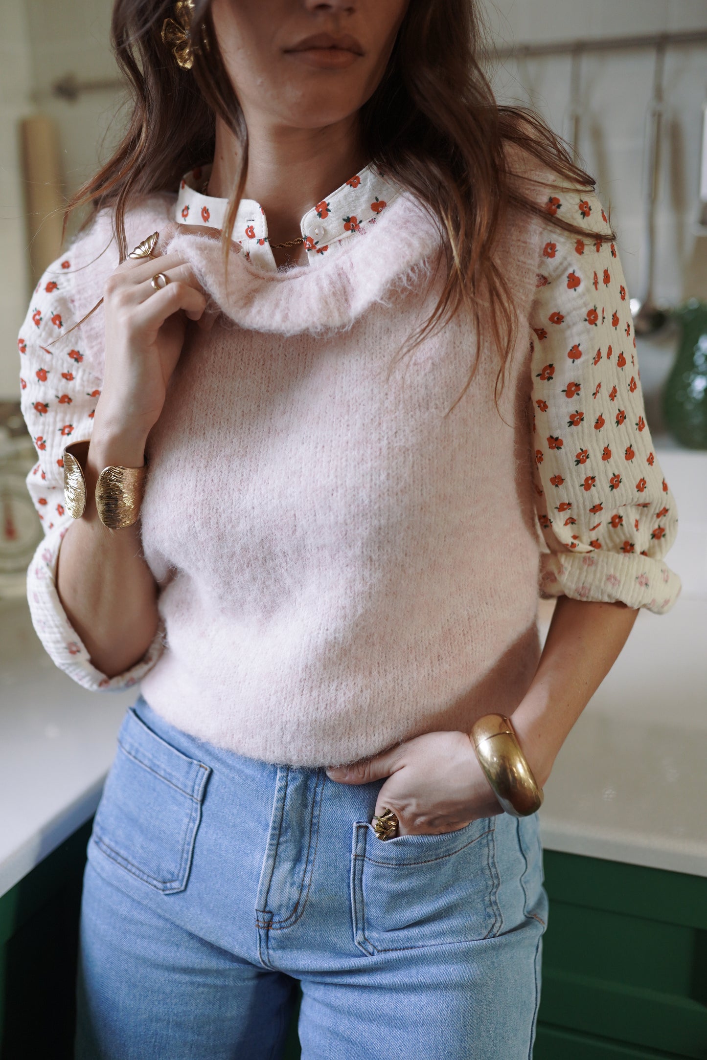 Ava pink sleeveless knit