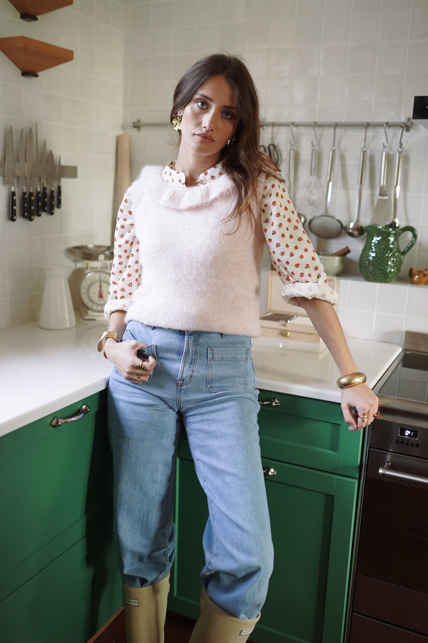 Ava pink sleeveless knit