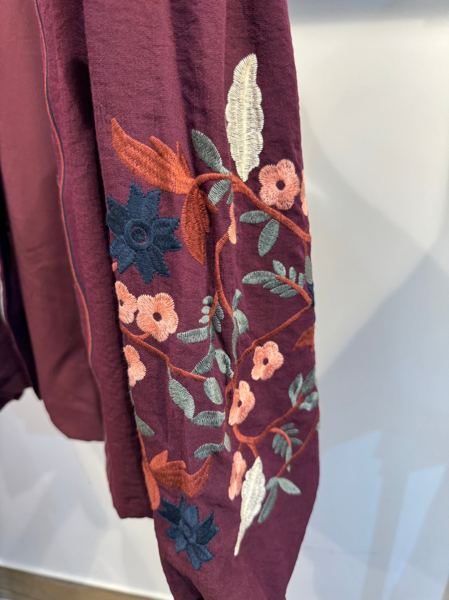 Preorder Cecilia burgundy floral boho jacket