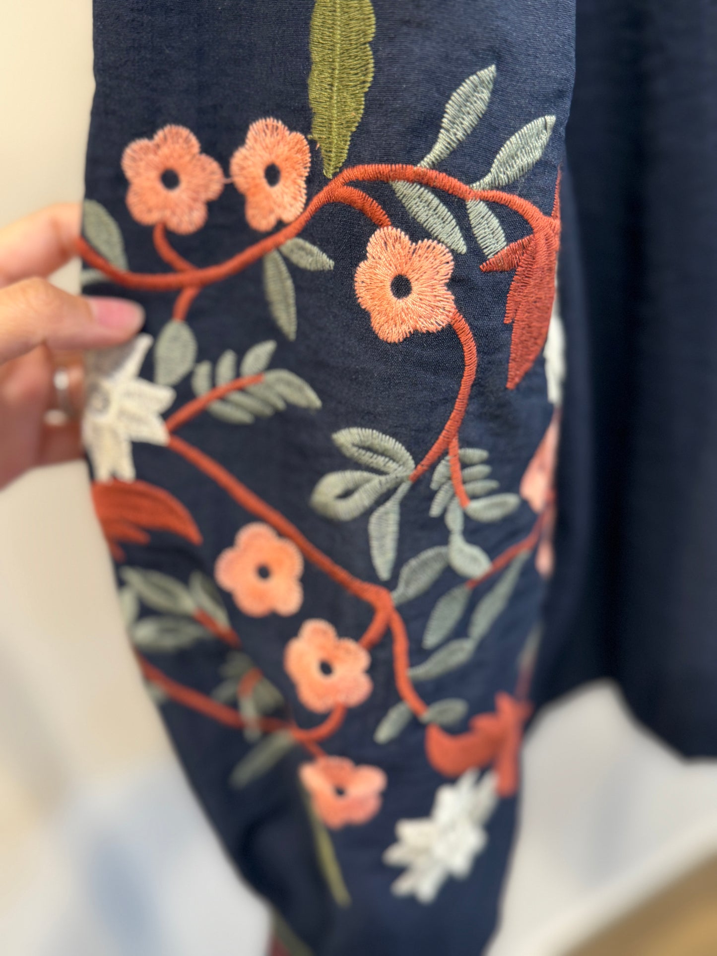 Preorder Cecilia navy floral boho jacket
