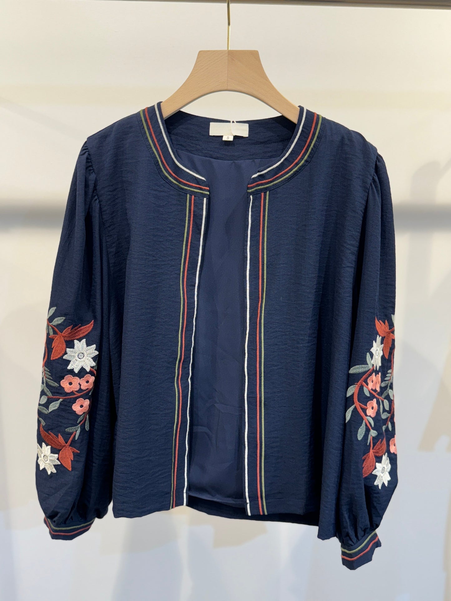Preorder Cecilia navy floral boho jacket
