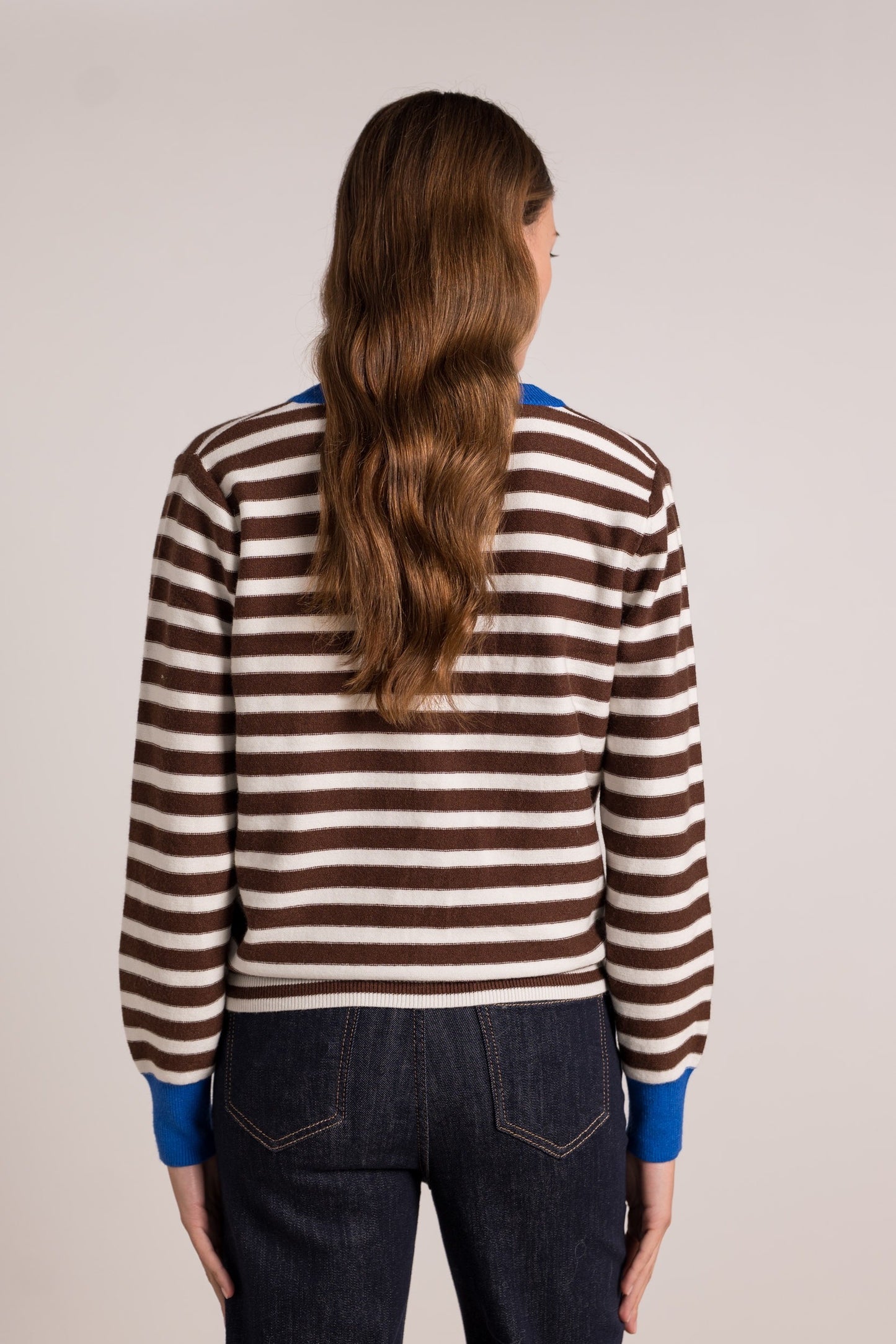 Andie striped contrast cardigan