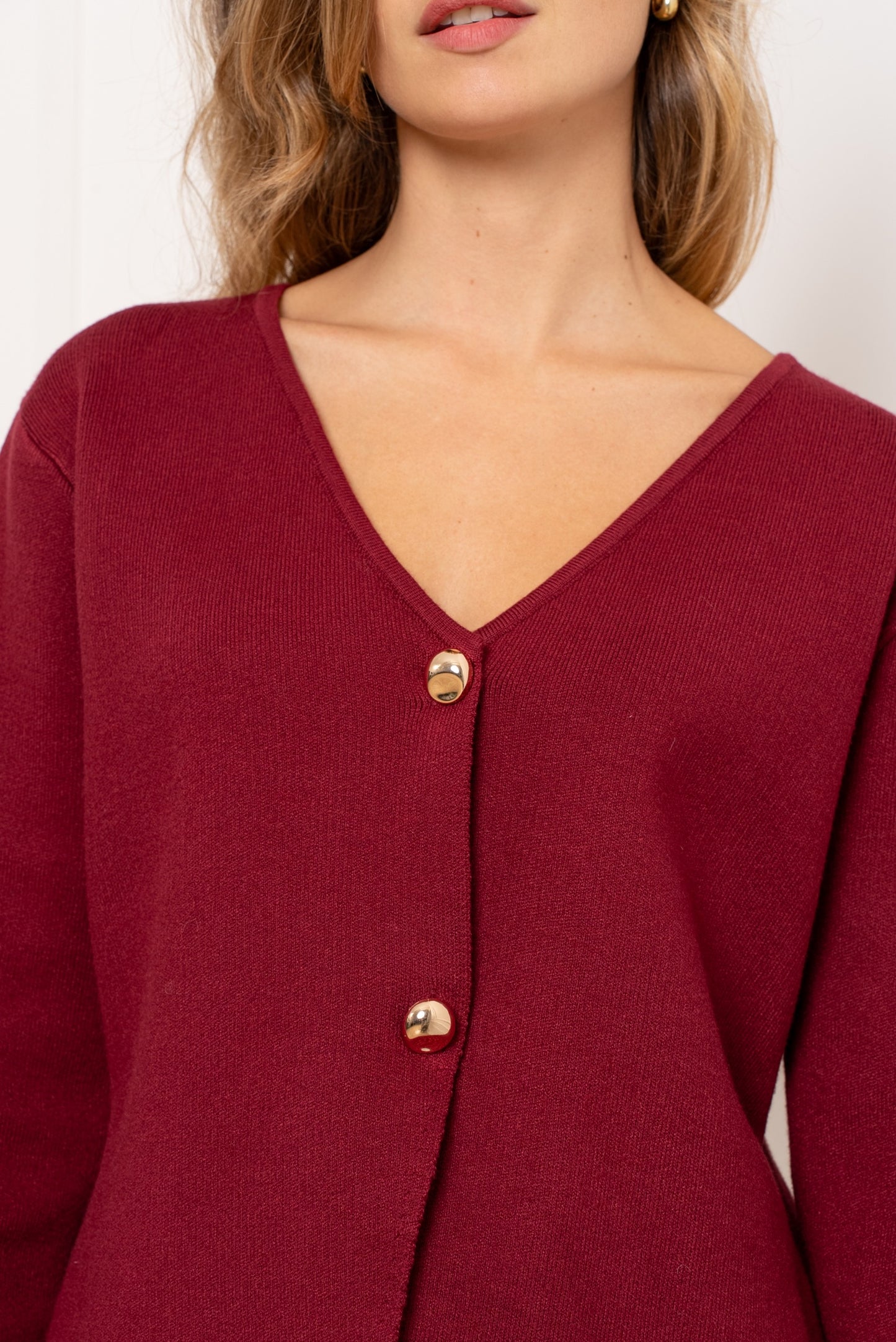 Maeve burgundy cardigan