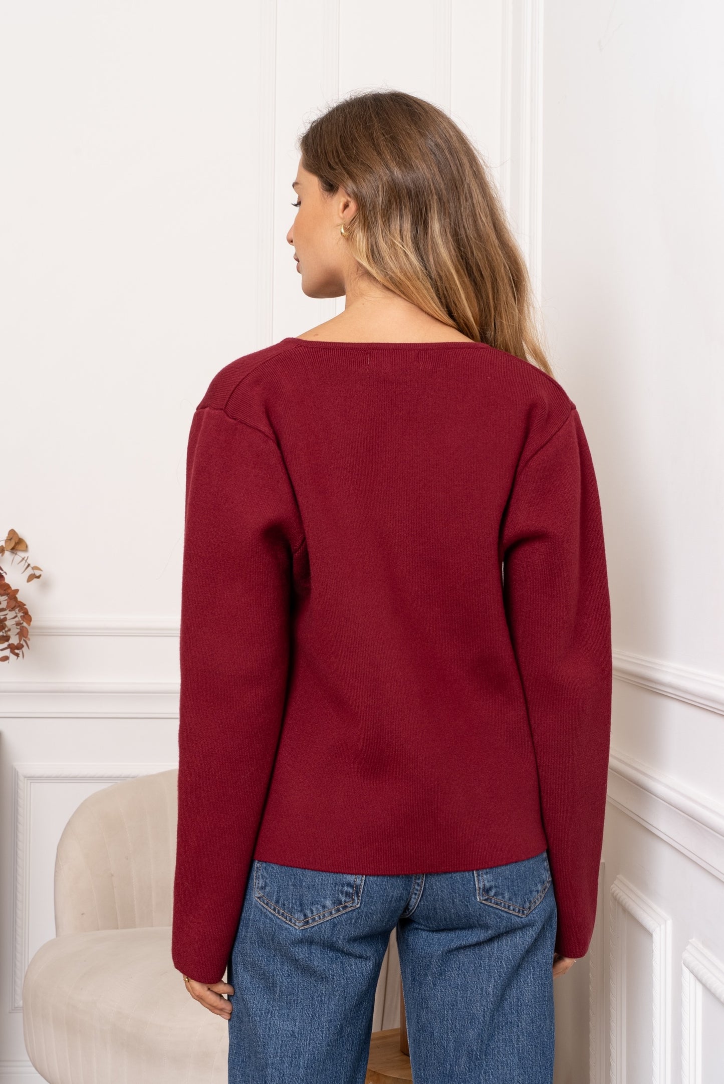 Maeve burgundy cardigan