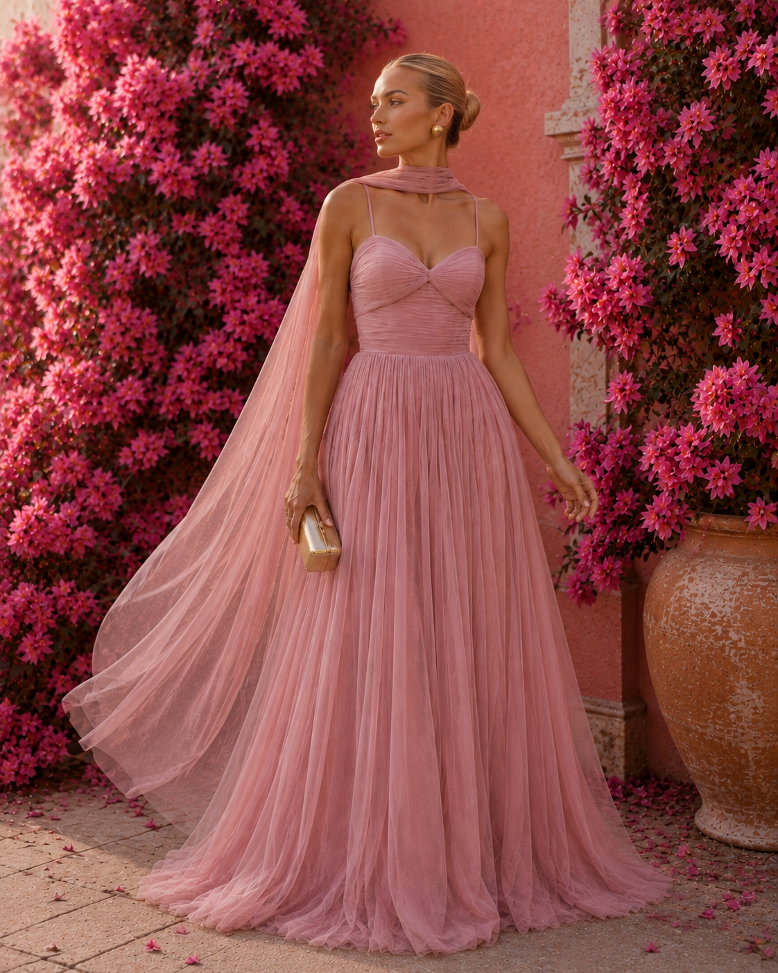 Pippa dusty pink dress