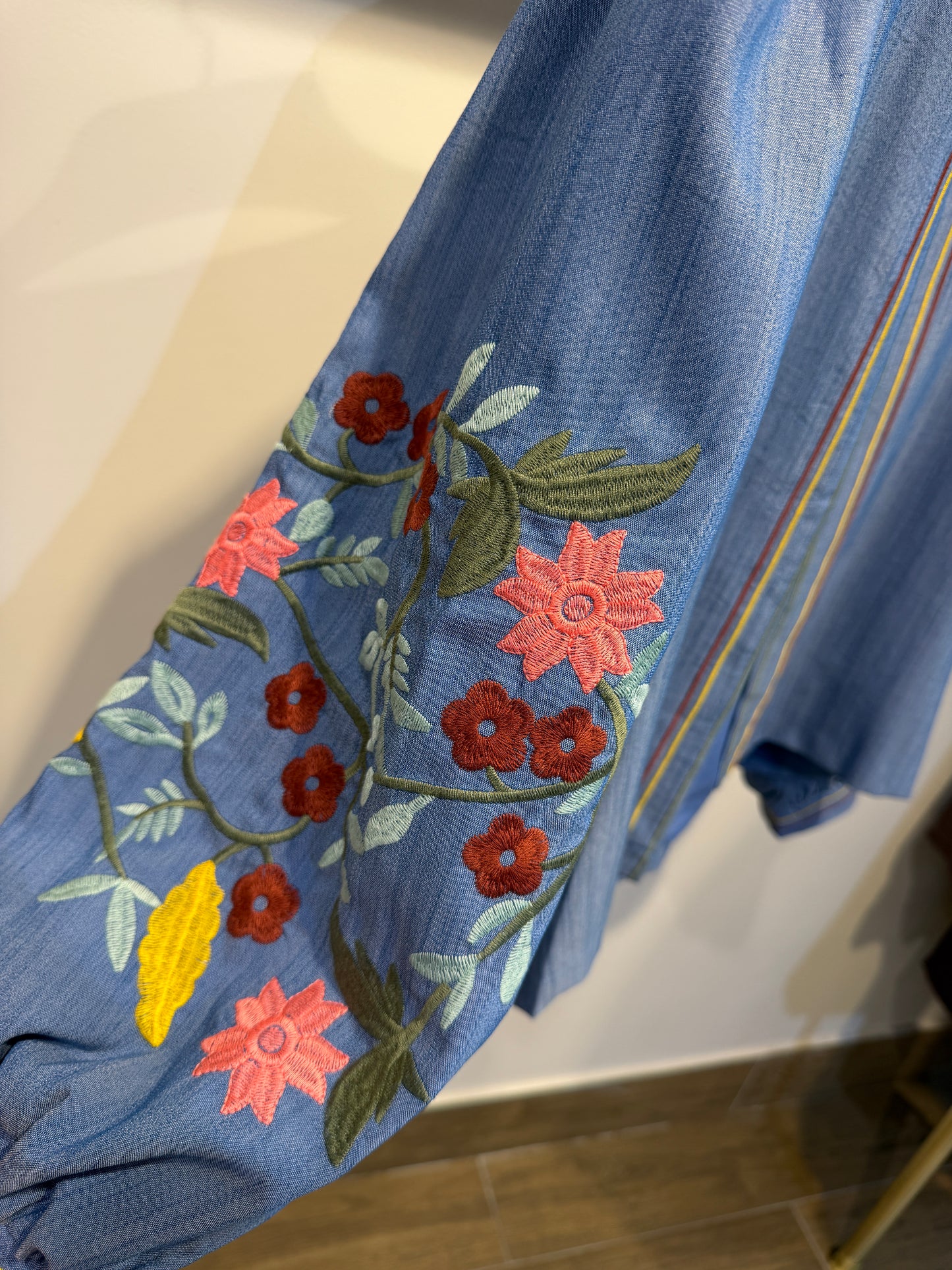 Cecilia blue floral boho jacket